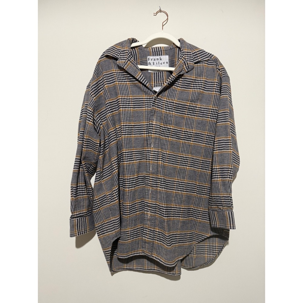 Frank & Eileen Mackenzie Plaid Button Down Shirt Cotton OS Woven in Italy